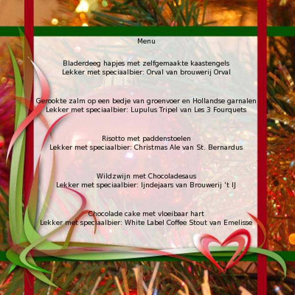 Kerstmenu met bijpassende bieren